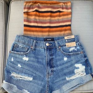 Stripe body suit